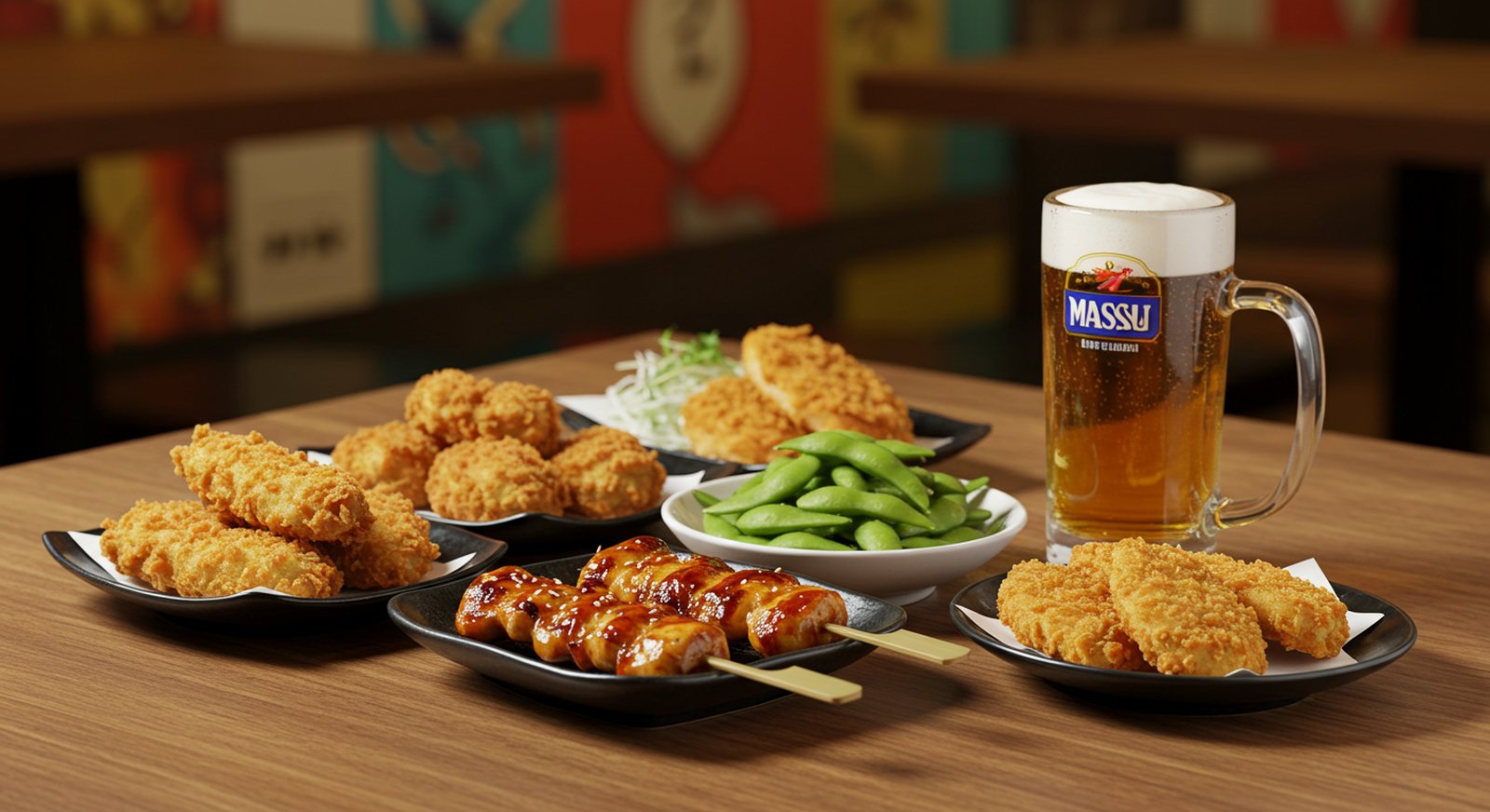 乾杯シーンのクローズアップ