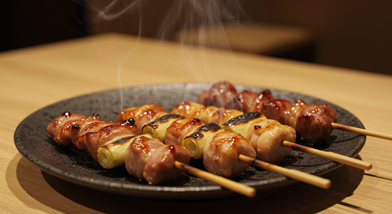 炭火焼の串焼き盛り合わせ