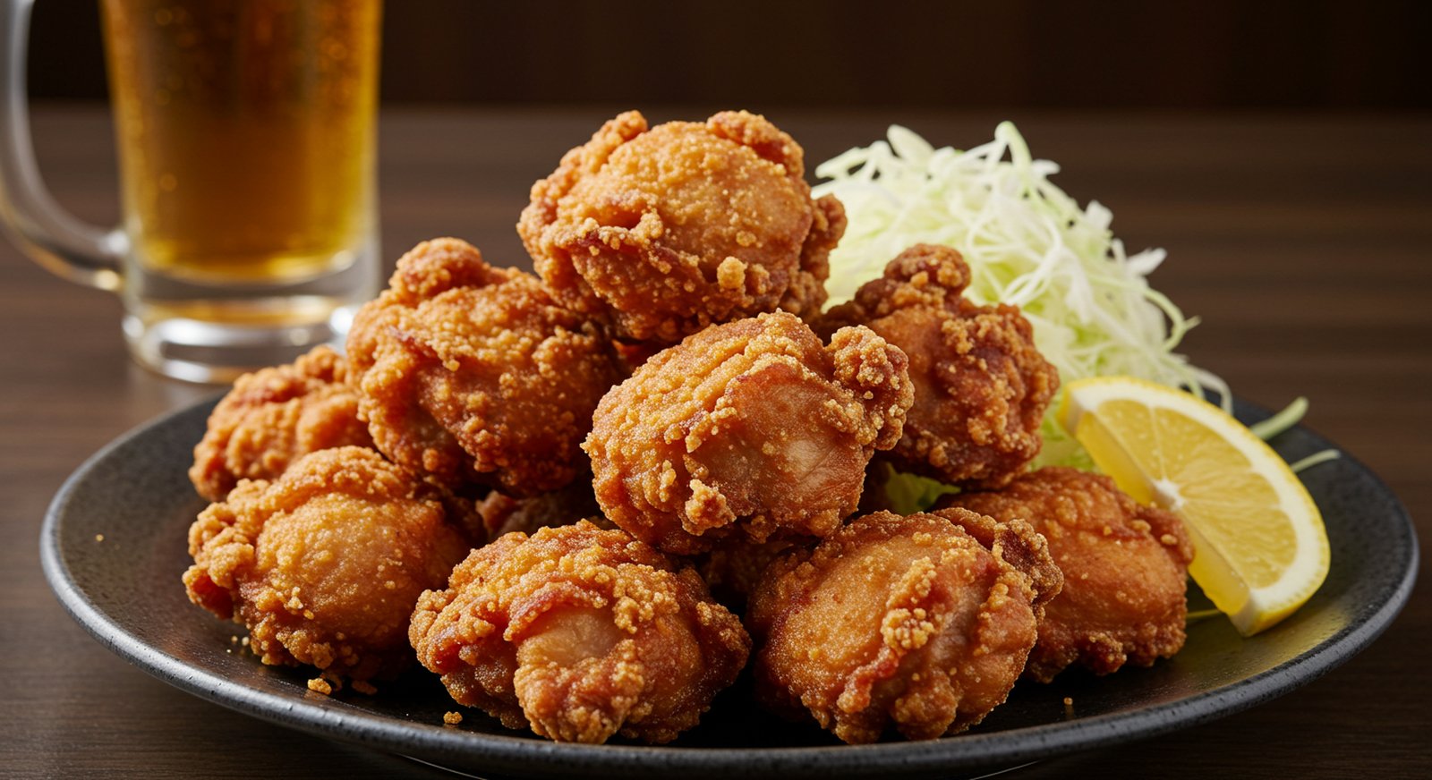 若鶏の唐揚げとレモン