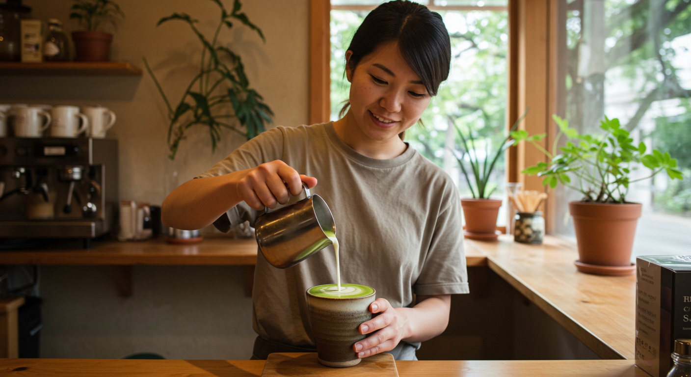 バリスタのポートレート