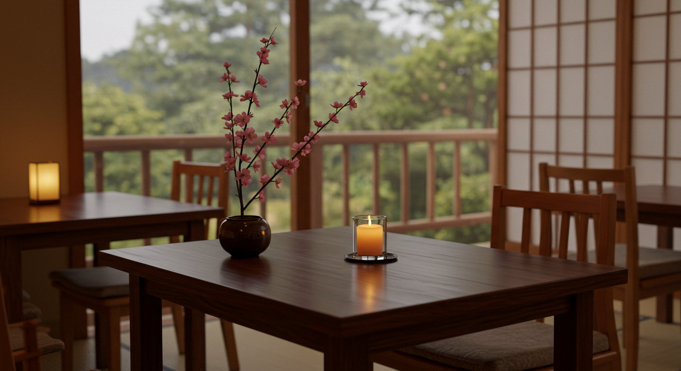 和のしつらえと季節の花