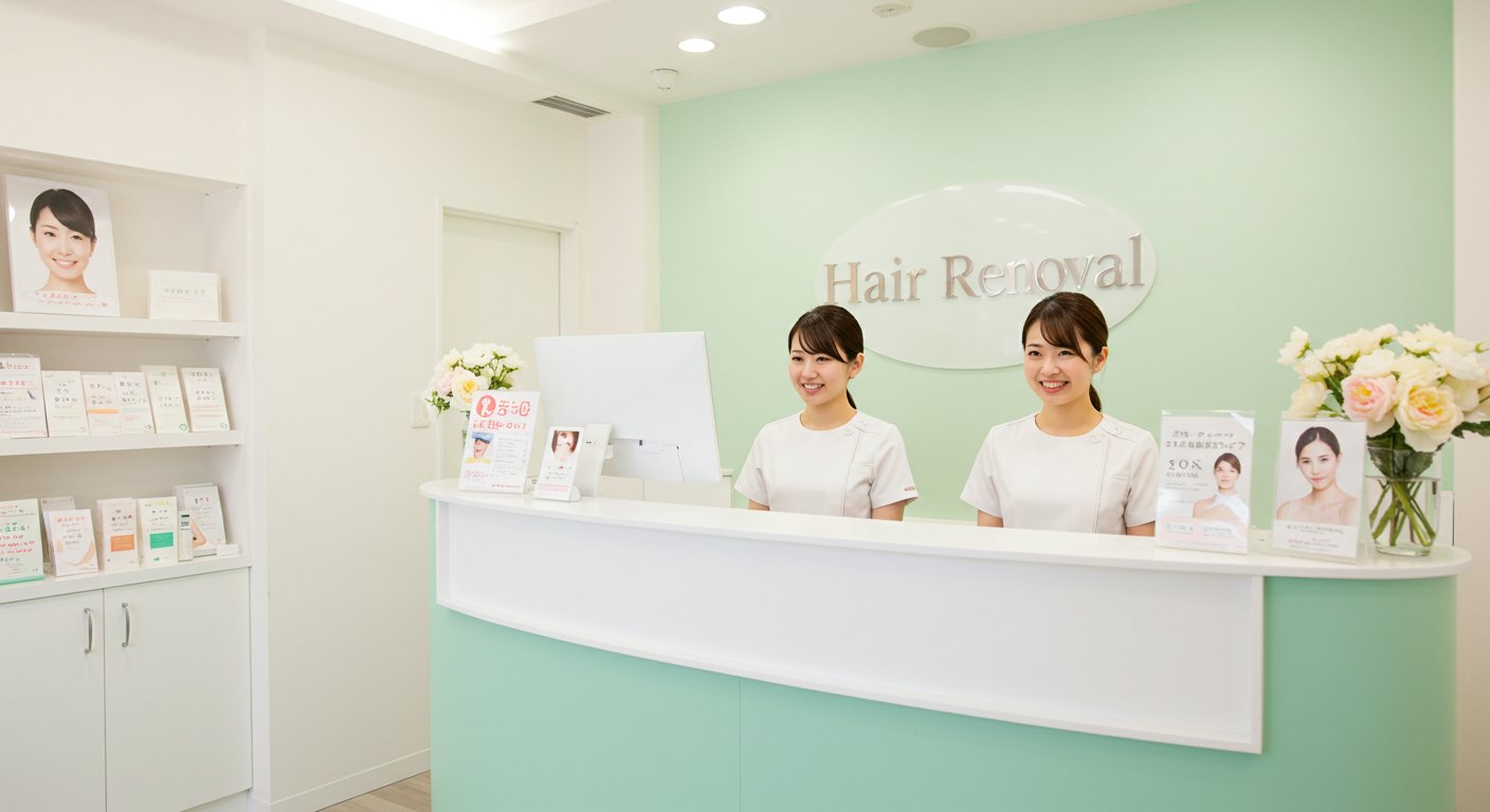 受付のスタッフが微笑むキャンペーン告知用ビジュアル